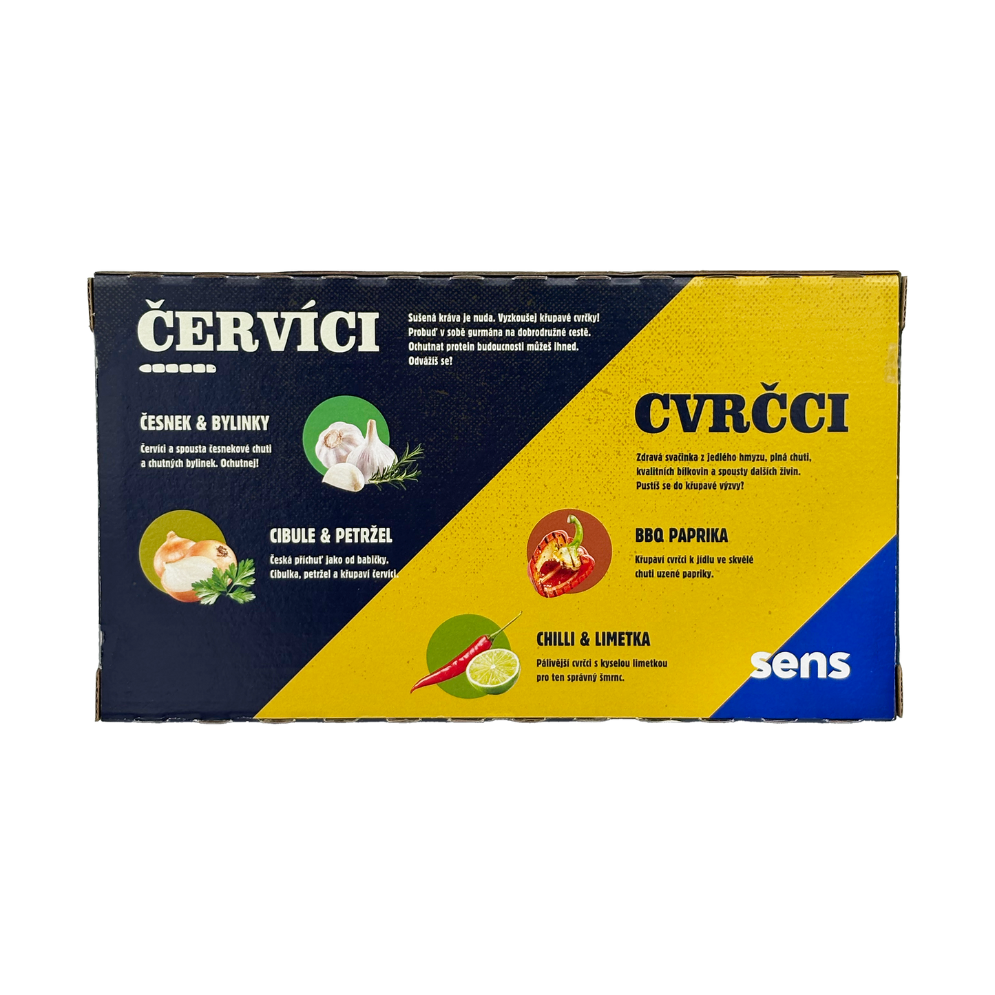 SENS Křupaví cvrčci & červíci - Dárková gurmánská krabička