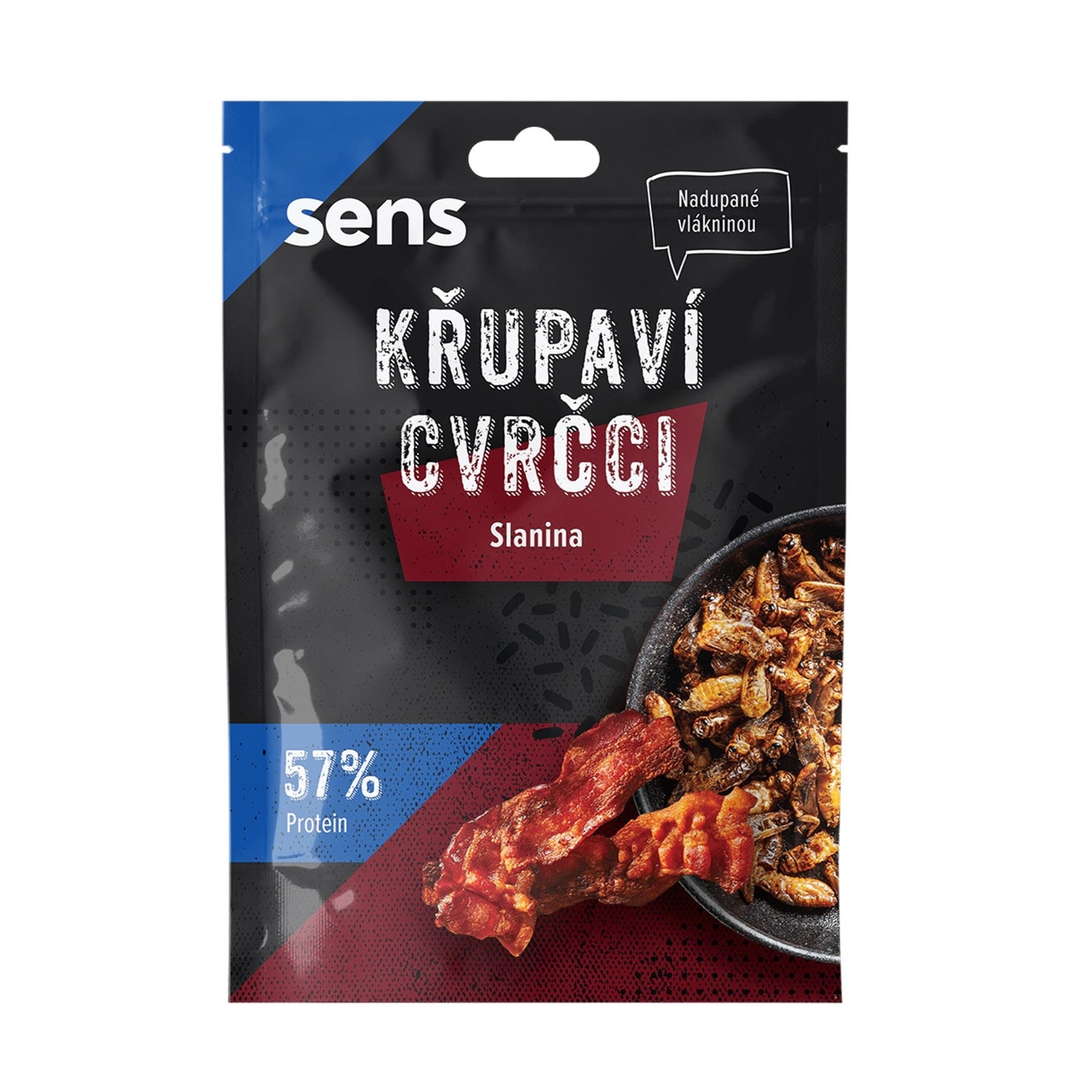 SINGLE Křupaví cvrčci v pytlíčku - Slanina (16g)