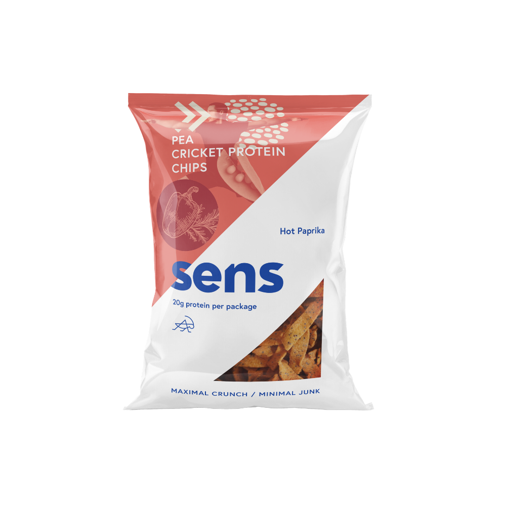 SINGLE Protein chipsy s cvrččím proteinem - Pikantní paprika (80g)