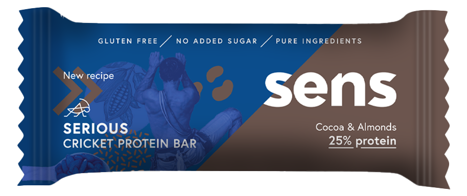 SINGLE Serious Protein tyčinka s cvrččím proteinem - Kakao & Mandle (50g)