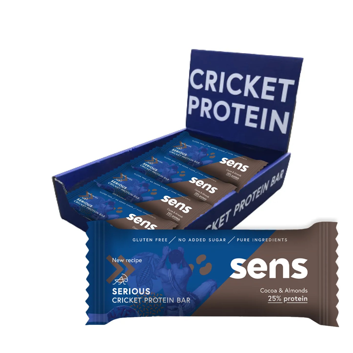 Serious Protein tyčinka s cvrččím proteinem - Kakao & Mandle (50g) - box 12 kusů