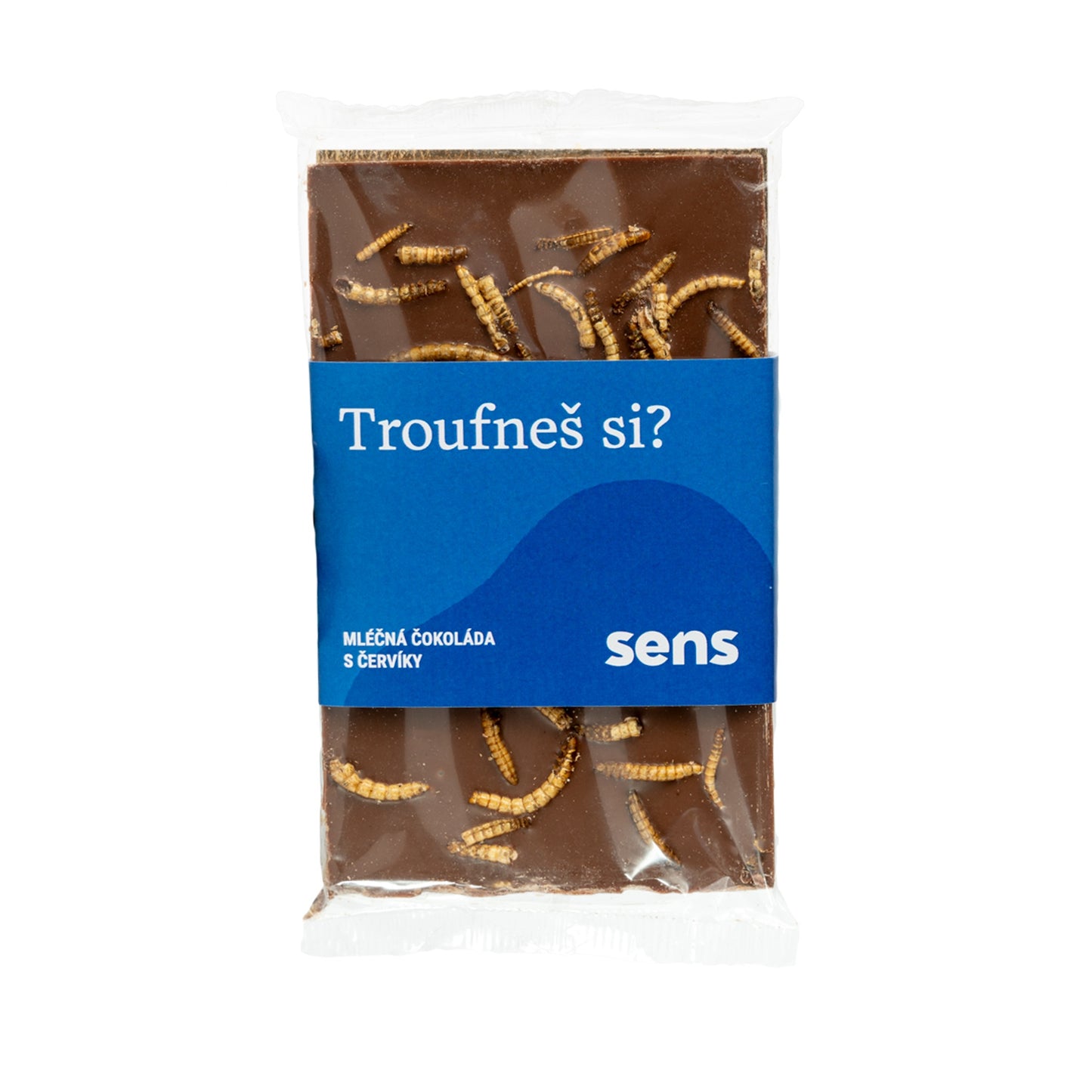 Mléčná čokoláda s praženými červíky (90g)