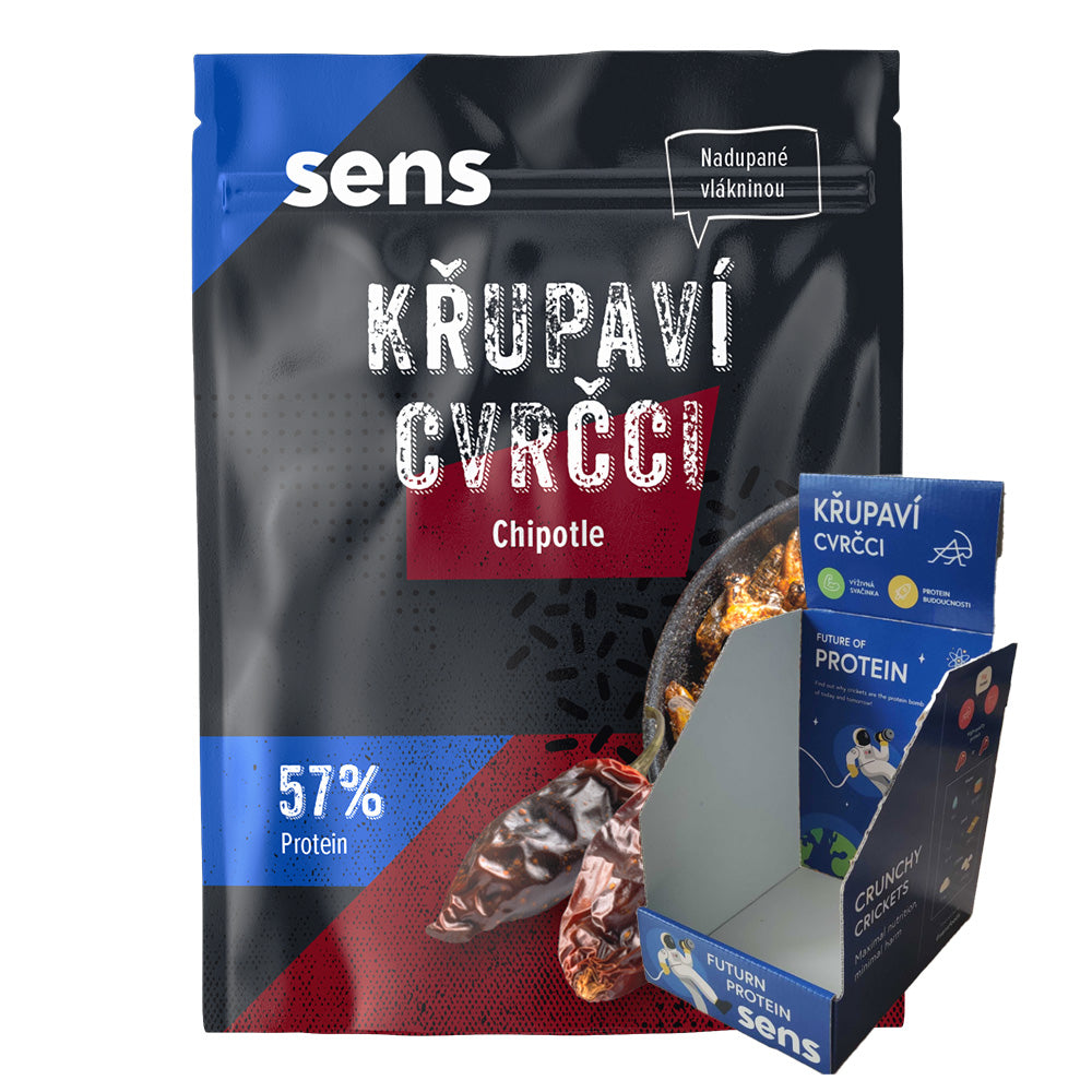 Křupaví cvrčci v pytlíčku - Chipotle (16g) - box 15 kusů