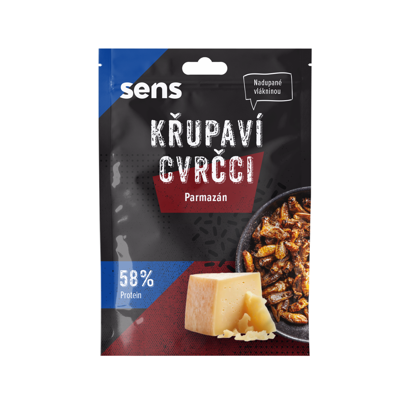 SINGLE Křupaví cvrčci v pytlíčku - Parmazán (16g)